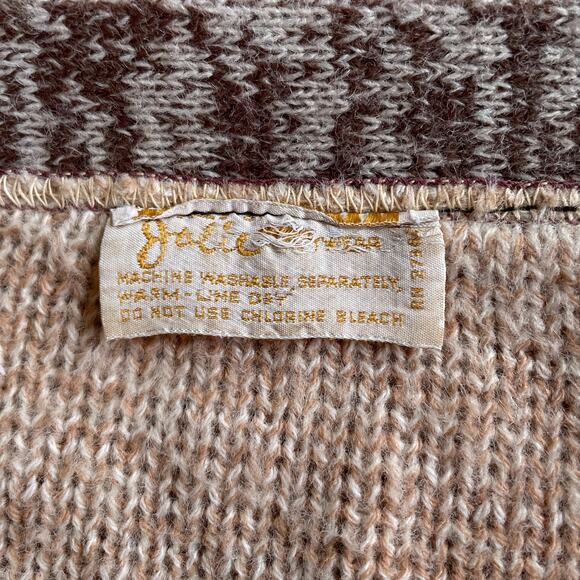 Vtg 70s Boho Cardigan Kimono Sweater Cobincore Southwestern Indie Tribal Cottage - Picture 7 of 7